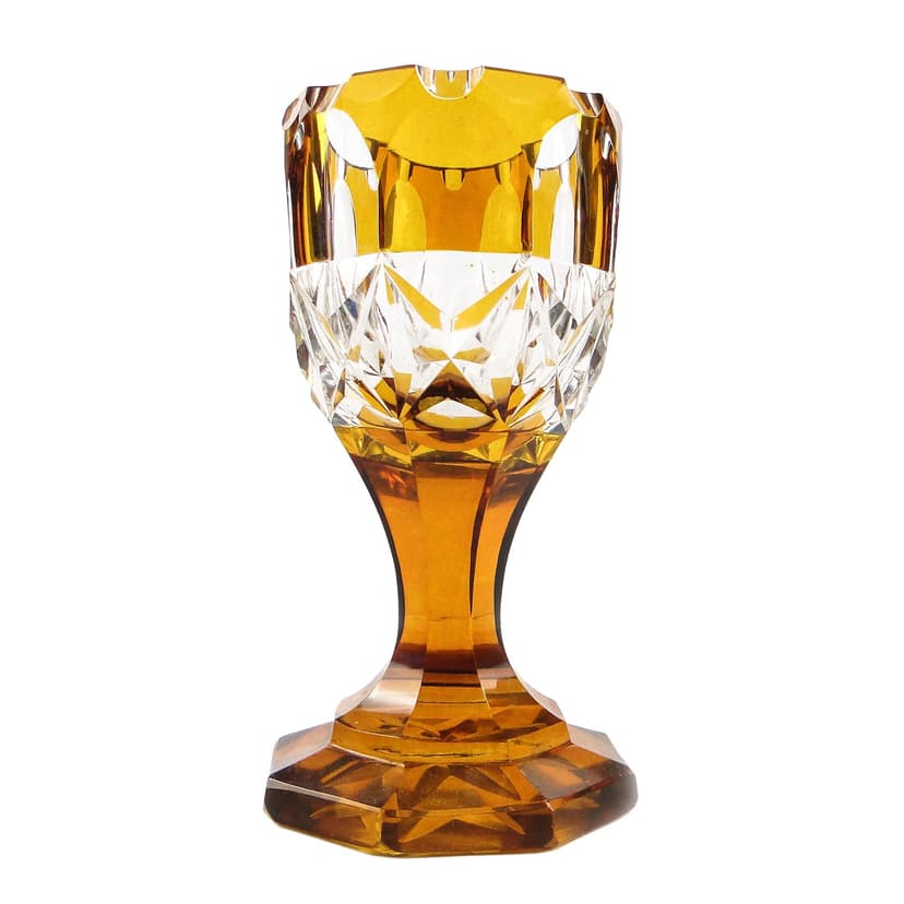 Kielich Art Deco, kryształ, Czechosłowacja, lata 30.