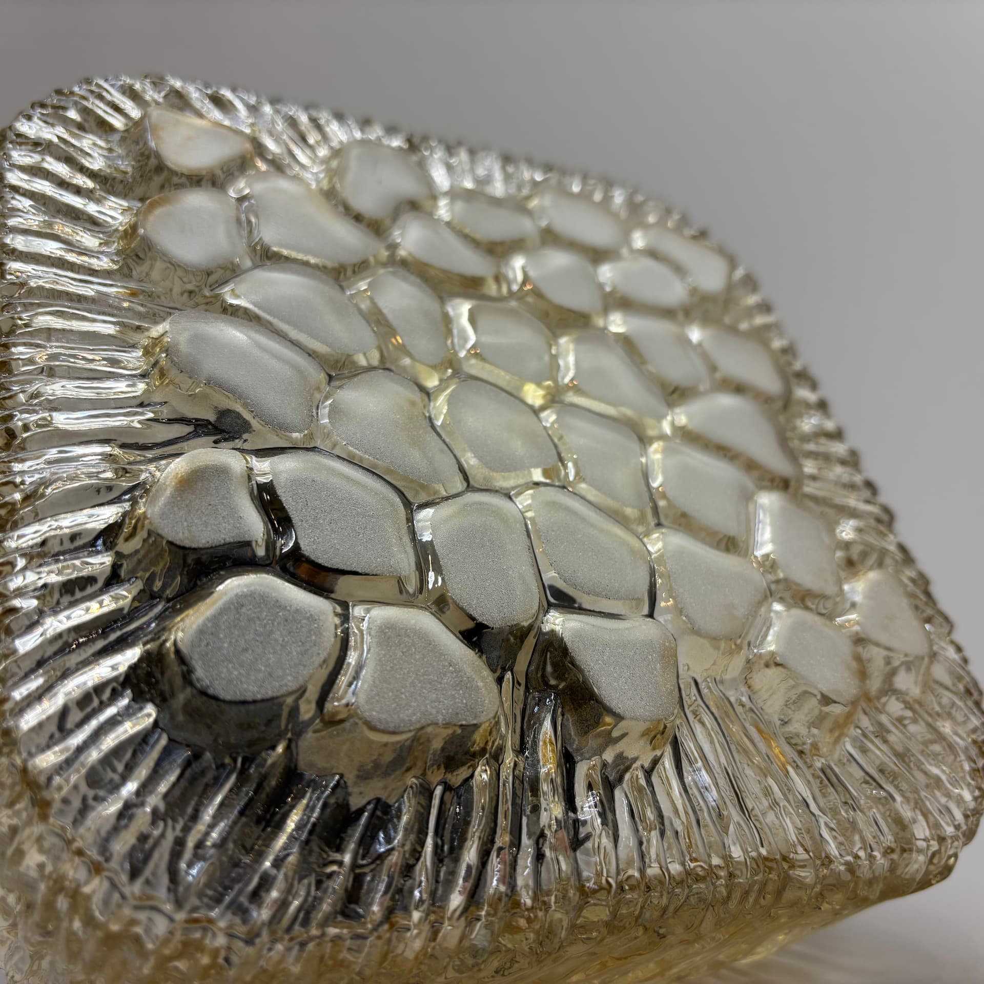 Plafon, transparentny, szkło, Dania, lata 70. - 105254