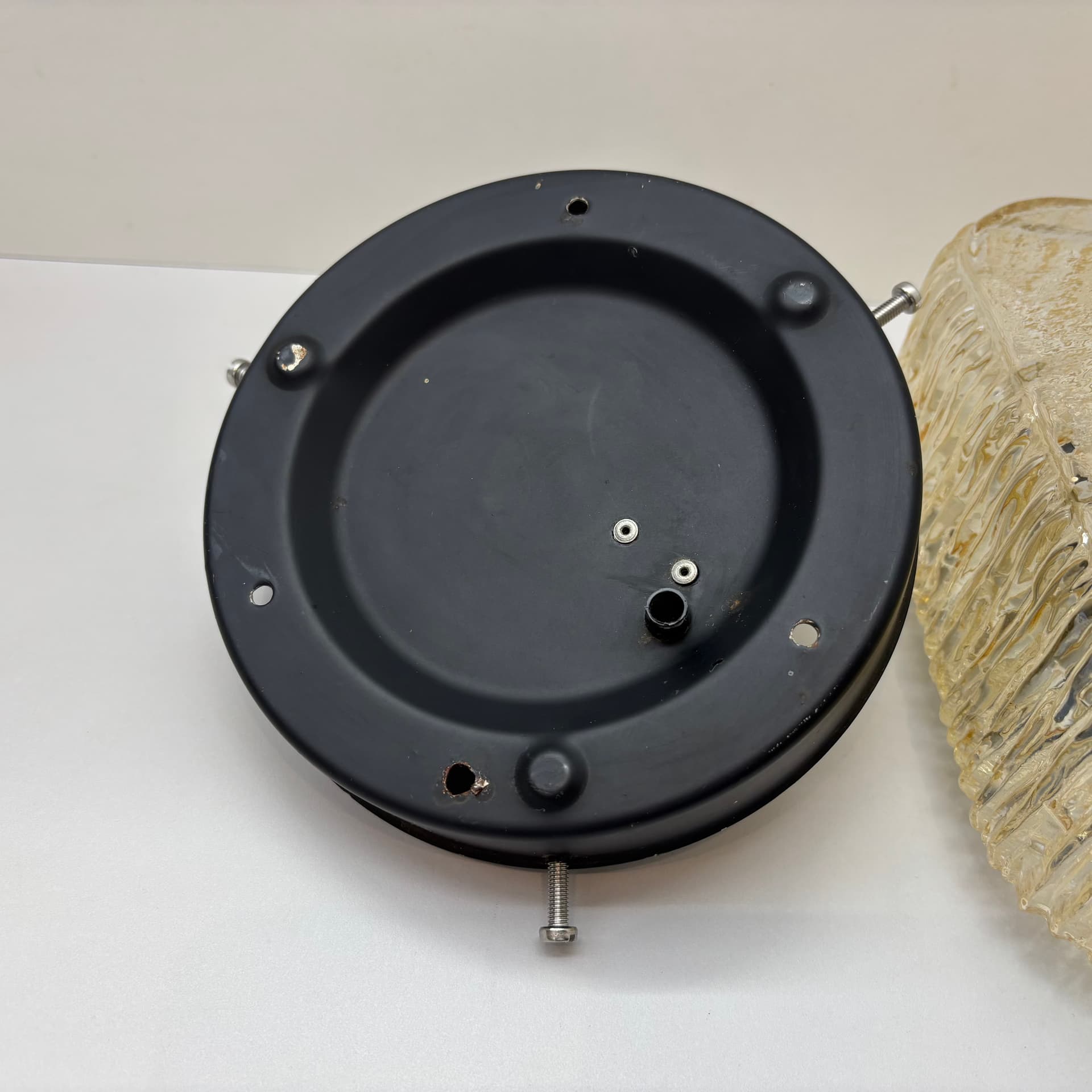 Plafon, transparentny, szkło, Dania, lata 70. - 105249