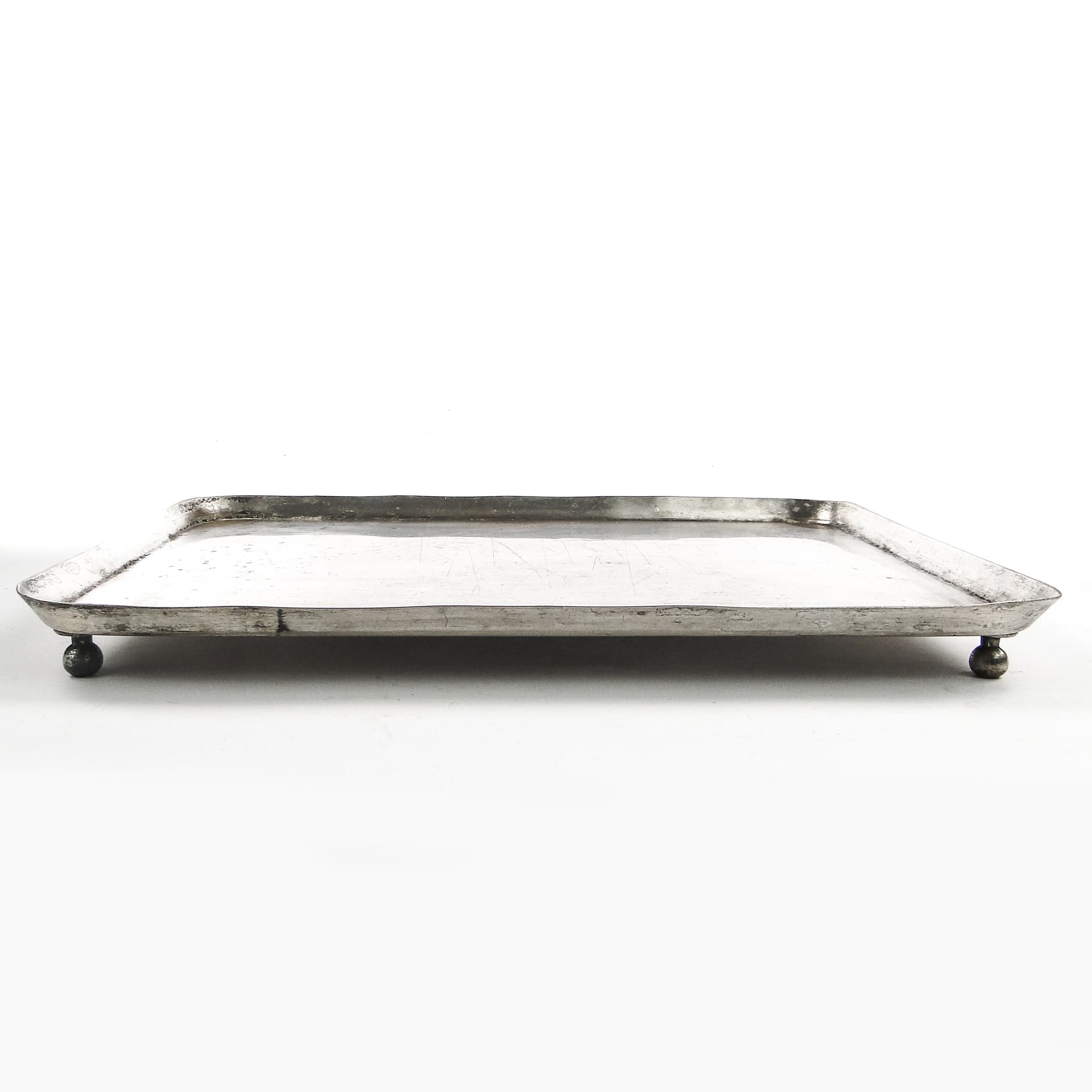 Taca Art Deco, mosiądz srebrzony, Norblin, Polska, lata 30. - 105327