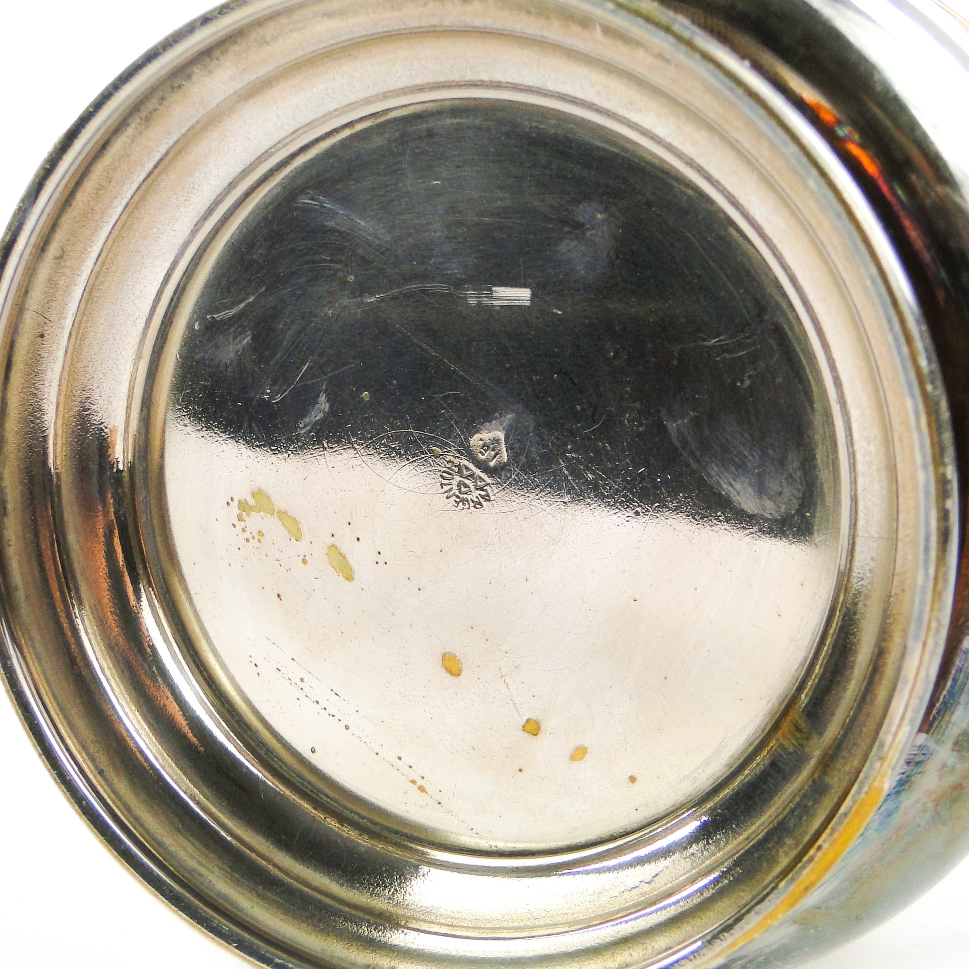 Cukiernica Art Nouveau, mosiądz srebrzony, Węgry, lata 30. - 105346