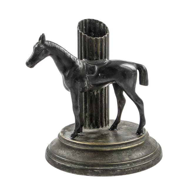 Art Deco figural toothpick holder, metal, Poland, 1920s. - DIMENSION