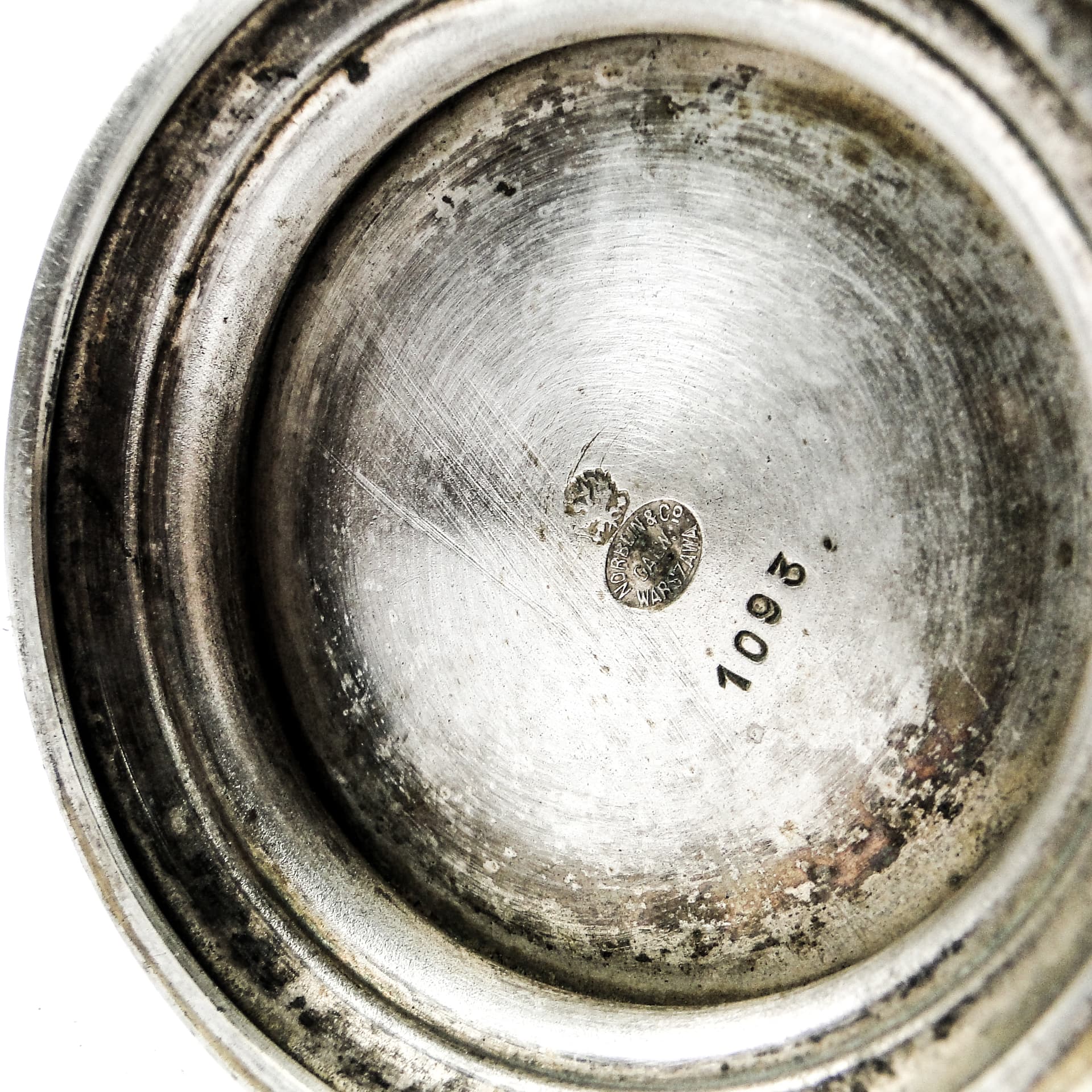 Art Nouveau tea glass holder, silver-plated brass, Norblin, Poland, early 20th c. - 105375