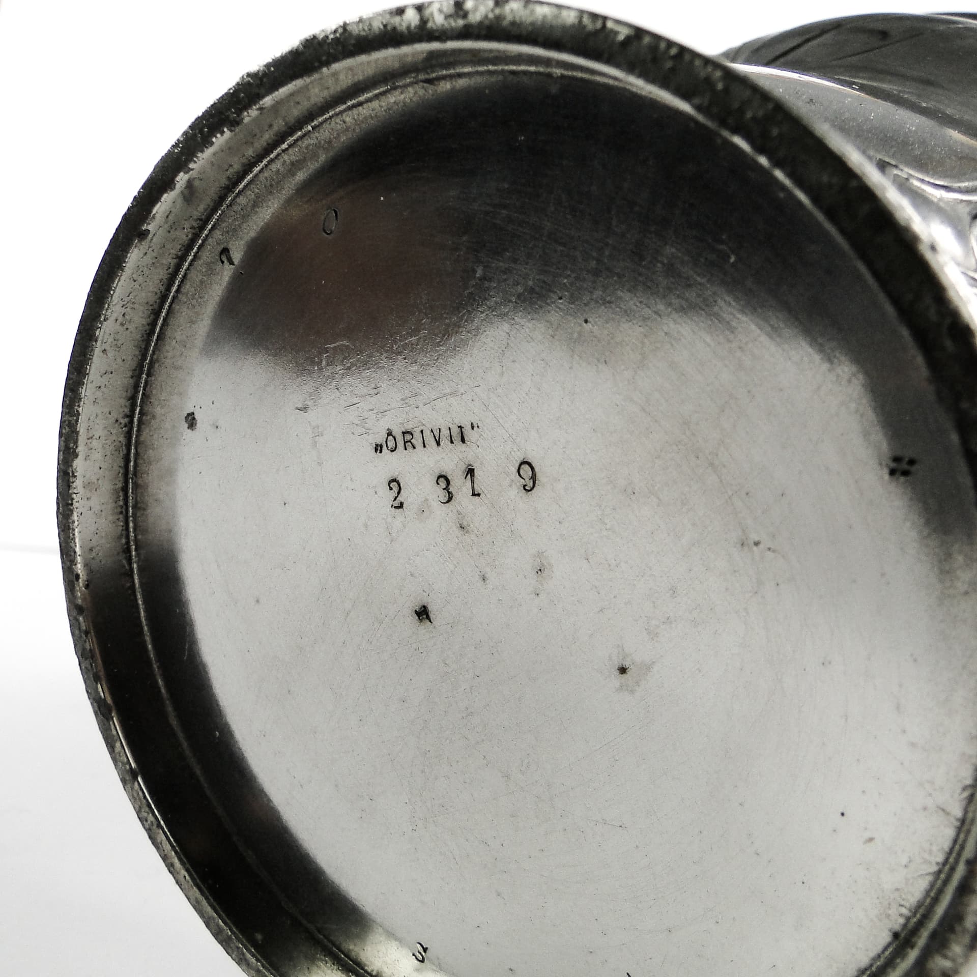 Herbatnica Art Nouveau, cyna srebrzona, Orivit, Niemcy, pocz. XX w. - 105408