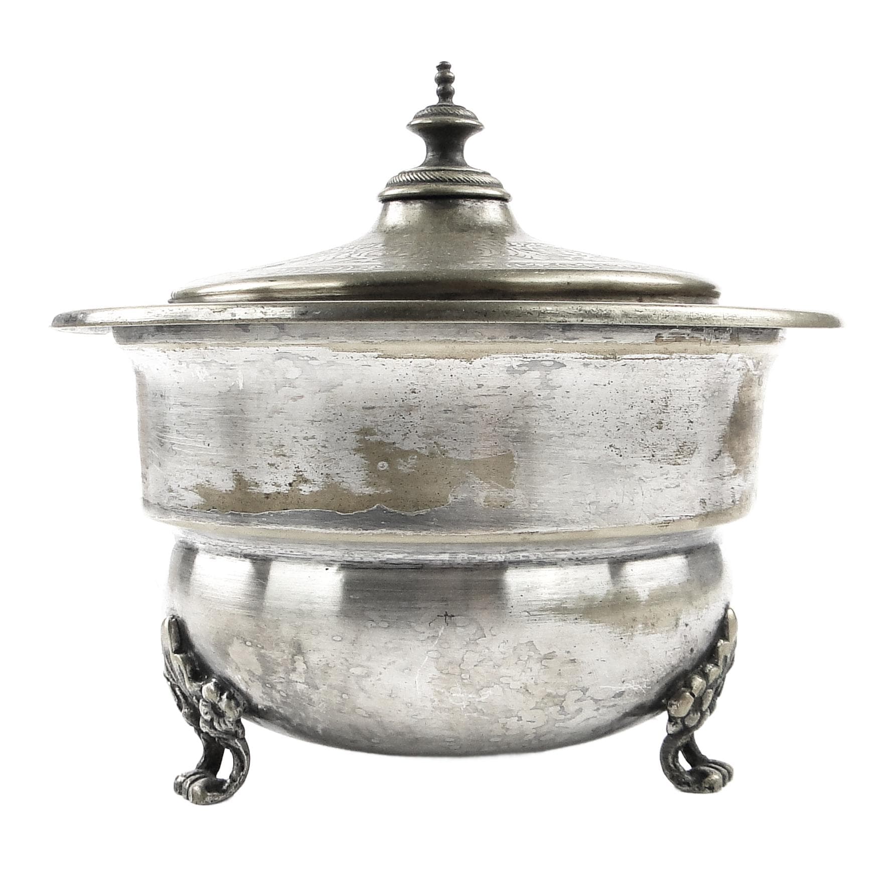 Eclectic caviar server, silver-plated brass, Henneberg Brothers, Poland, 19th c.