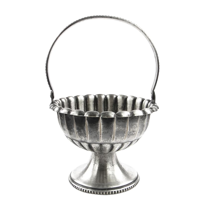 Cukiernica Art Nouveau, cyna lub metal srebrzony, Szwecja, początek XX w.