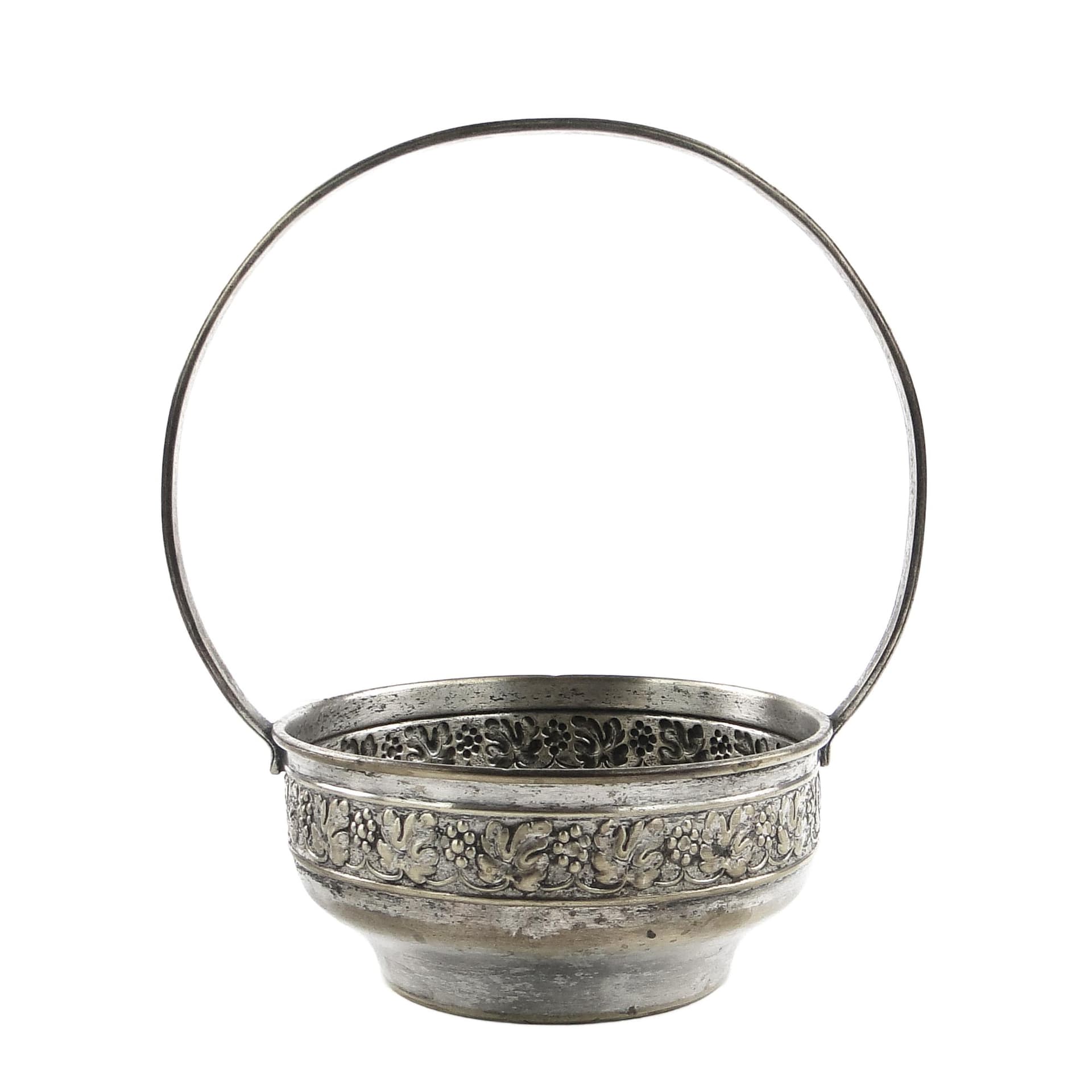 Art Nouveau sugar bowl, silver-plated metal, Sweden, early 20th c.