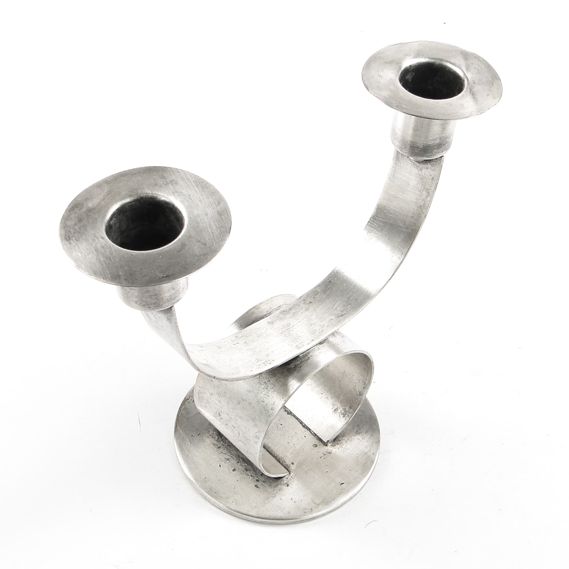 Two-Arm Art Deco Candlestick, metal, WMF, Germany, 1930s. - 105526