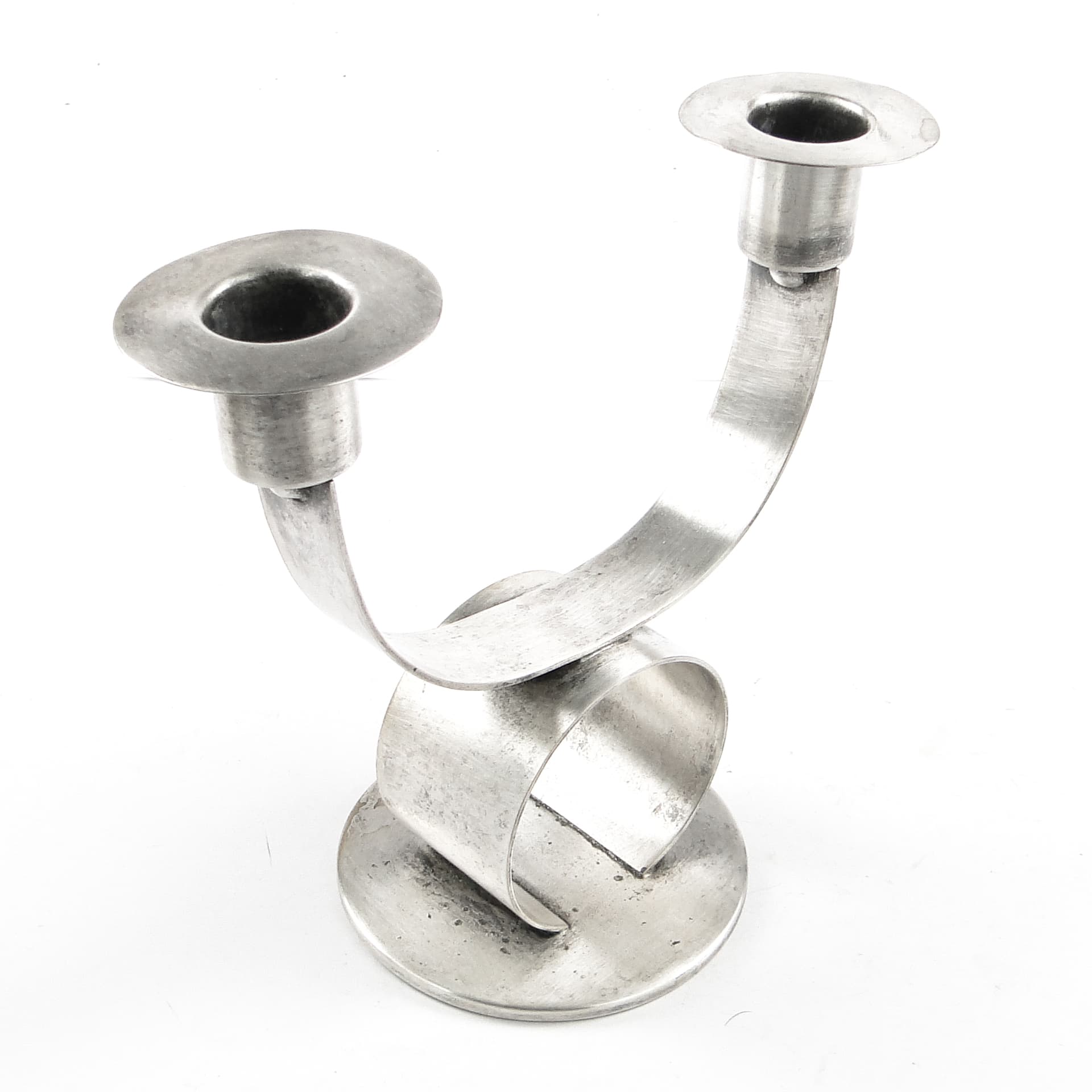 Two-Arm Art Deco Candlestick, metal, WMF, Germany, 1930s. - 105527