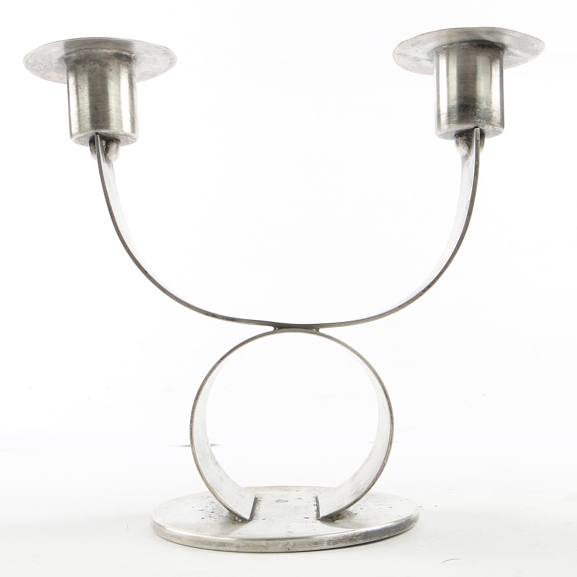 Two-Arm Art Deco Candlestick, metal, WMF, Germany, 1930s. - 105532
