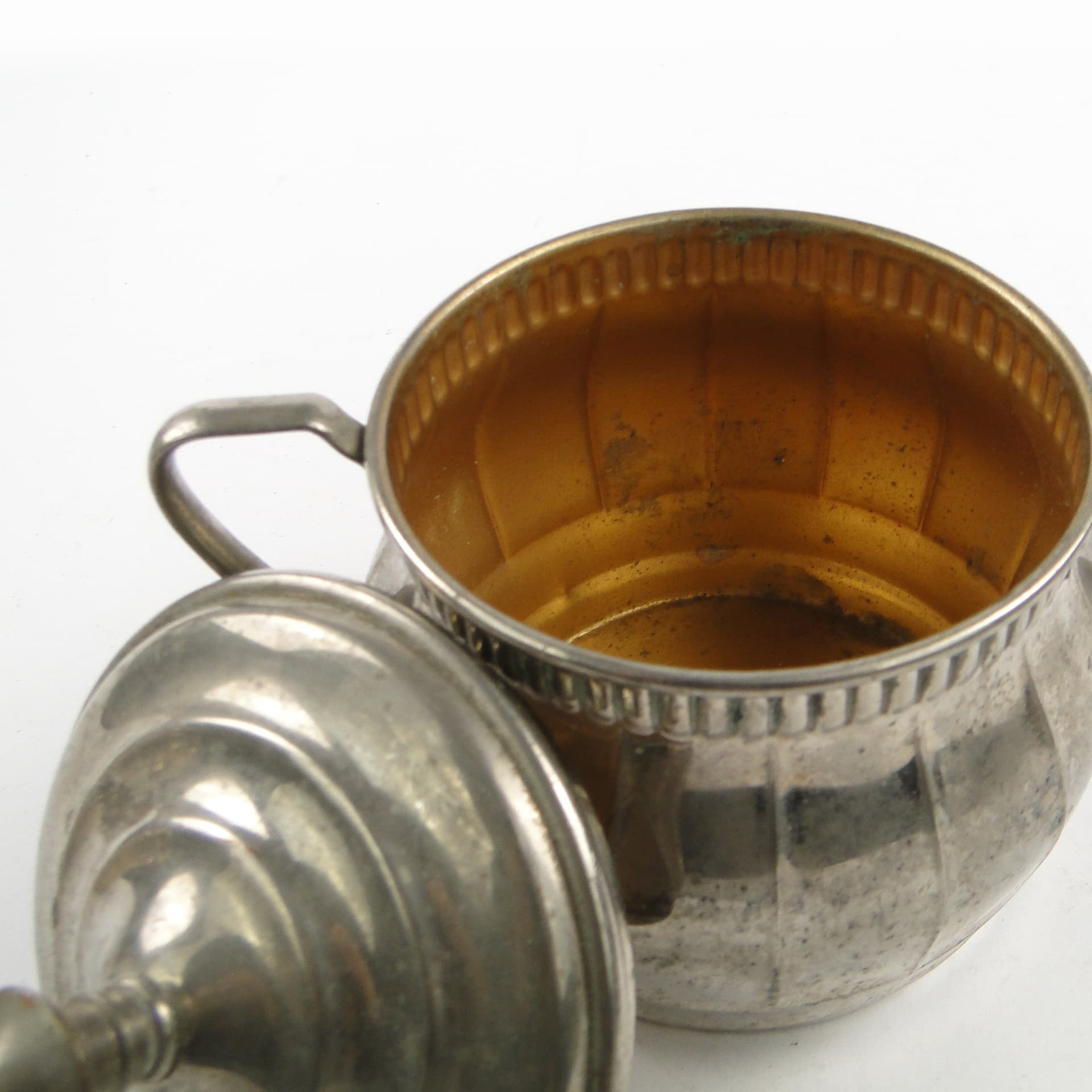 Art Nouveau sugar bowl, silver-plated brass, Berndorf, Germany, early 20th c. - 105537