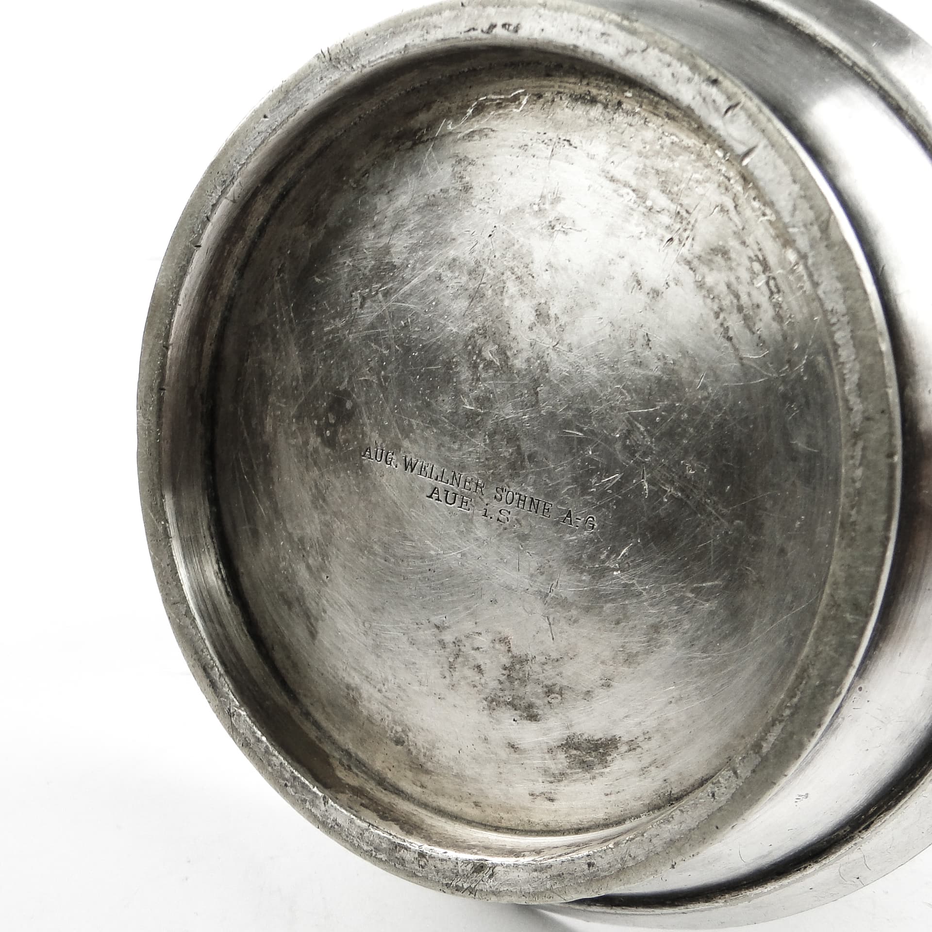 Art Deco match holder and ashtray, silver-plated brass, Wellner, Germany, 1930s. - 105547