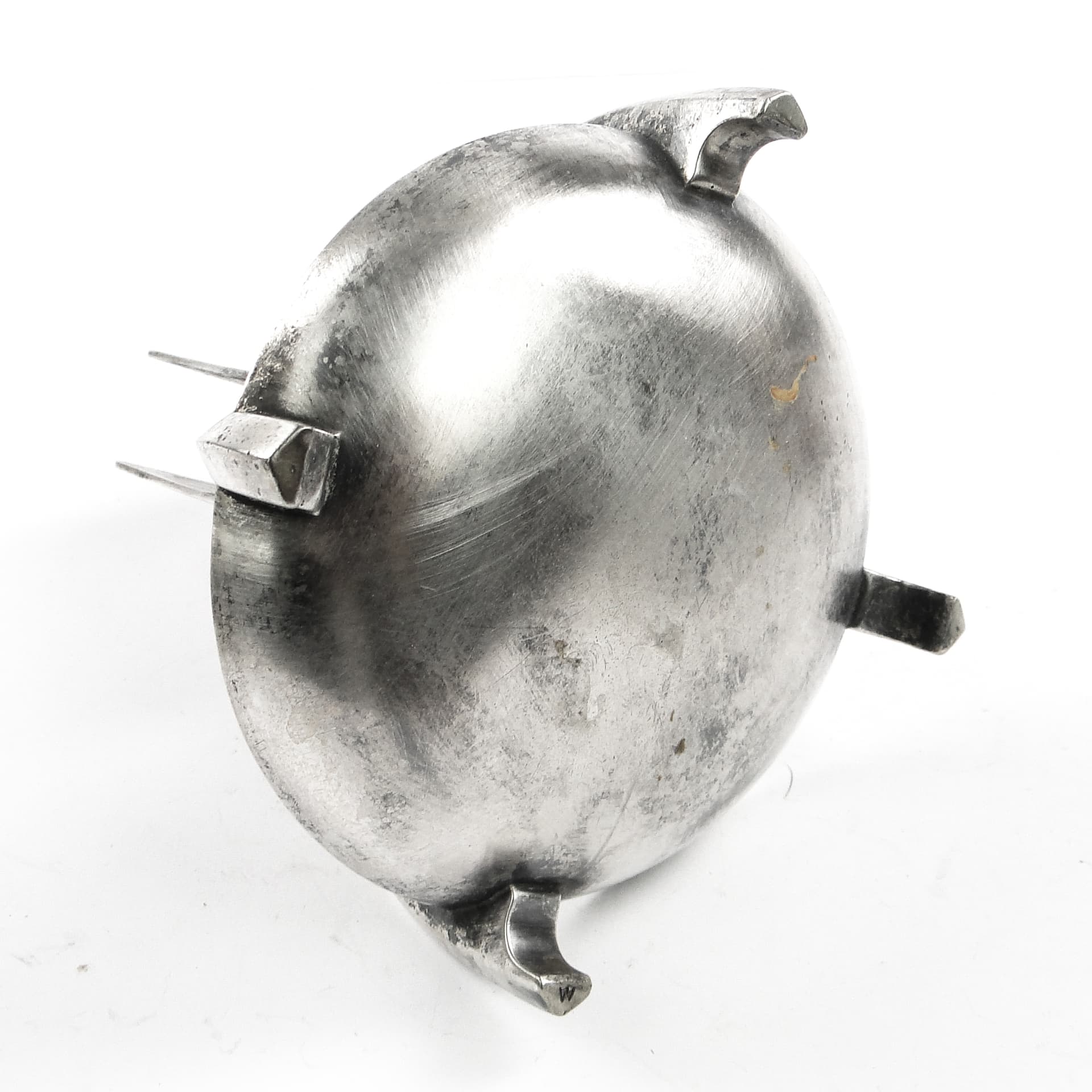 Art Deco match holder and ashtray, silver-plated brass, Hartmann, Germany, 1930s. - 105575