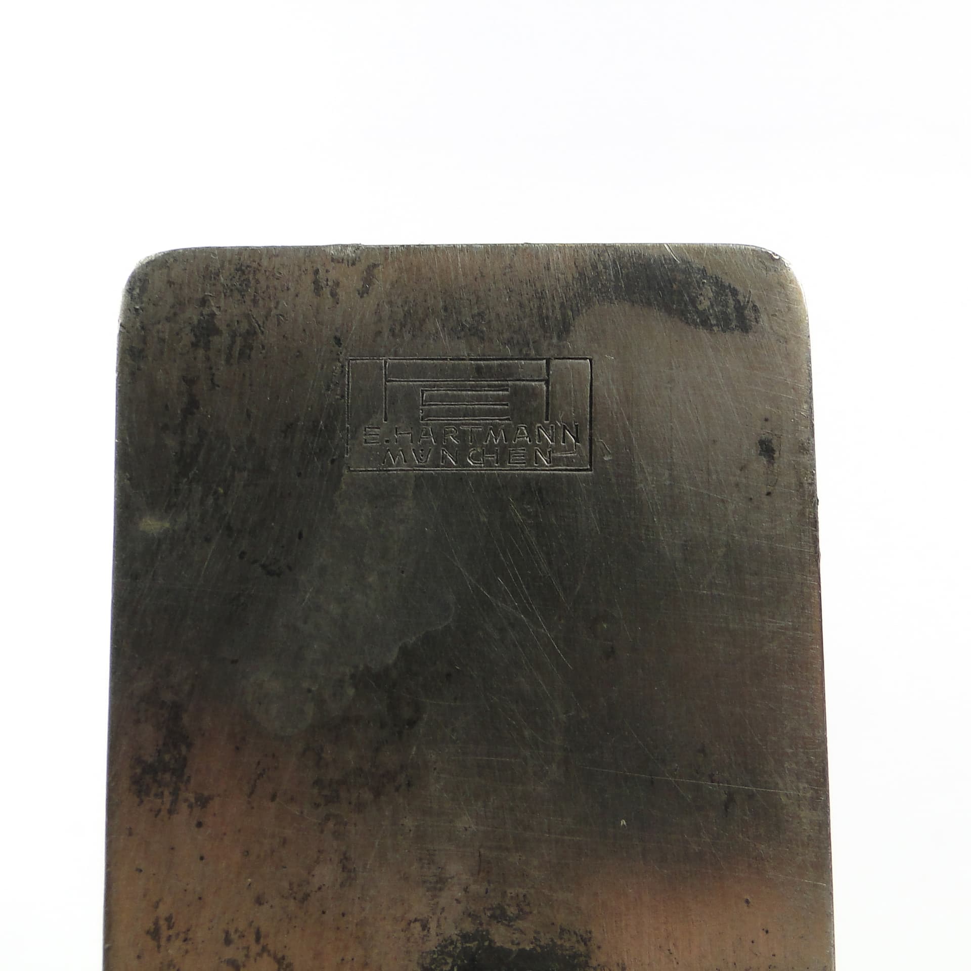 Art Deco match holder and ashtray, silver-plated brass, Hartmann, Germany, 1930s. - 105578