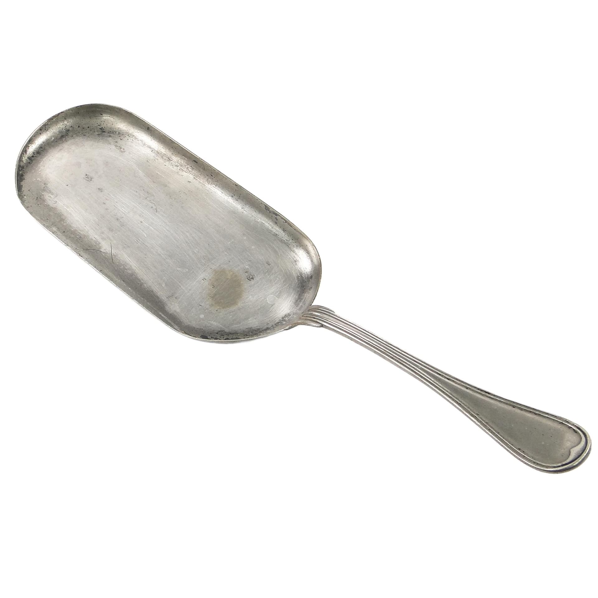 Art Deco cake server, silver-plated alpaca, Halphen, France, 1920s.