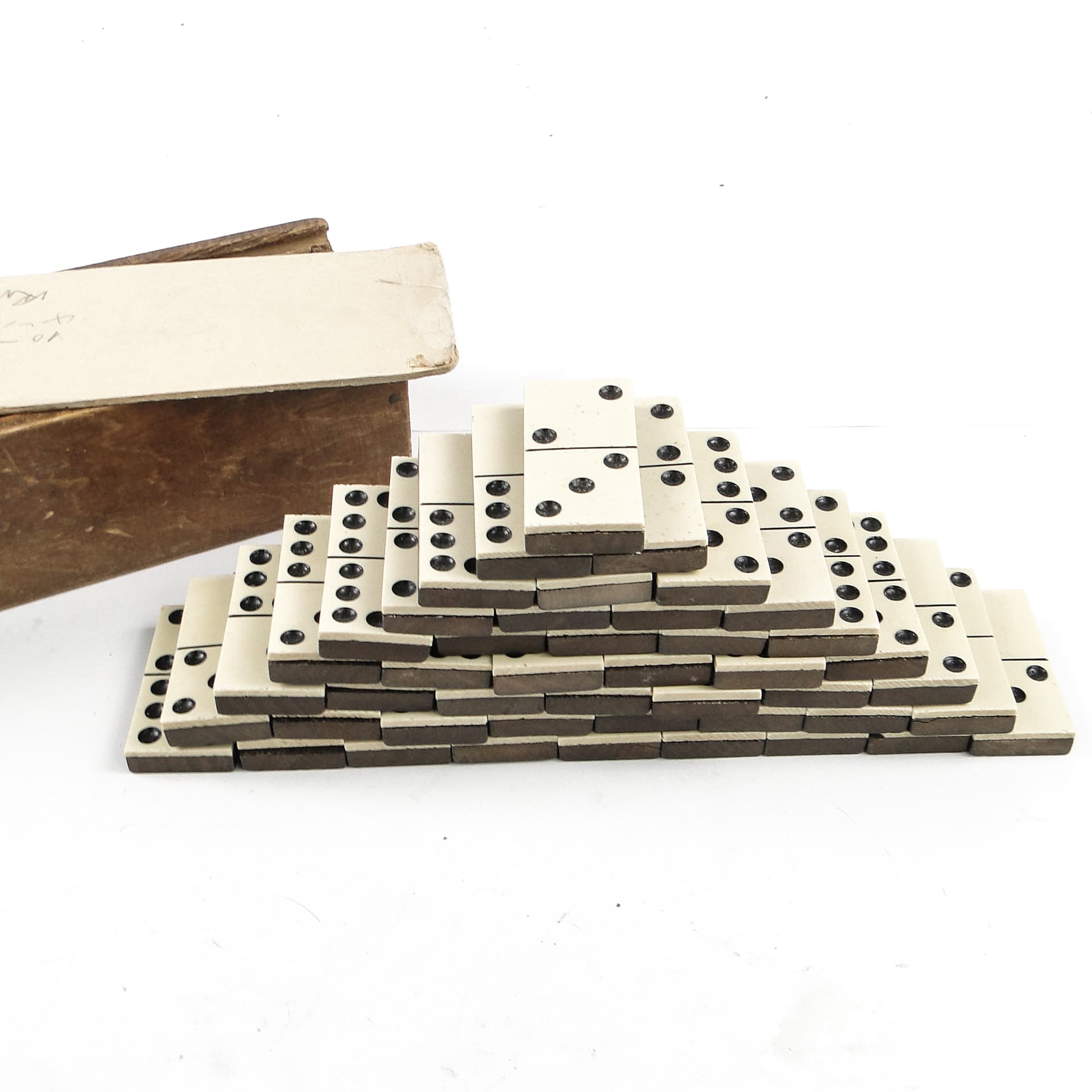 Minimalism domino set, grey plastic, Poland, 1970s - 105611