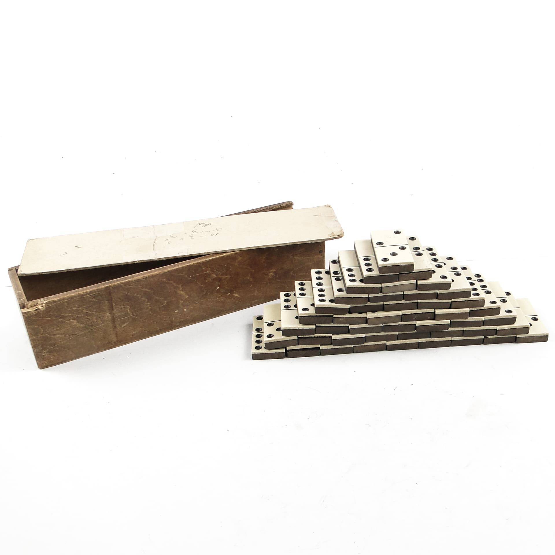 Minimalism domino set, grey plastic, Poland, 1970s - 105612