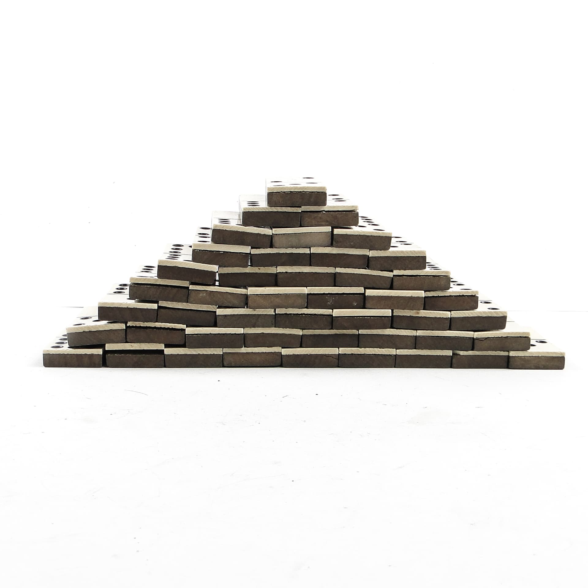 Minimalism domino set, grey plastic, Poland, 1970s - 105610