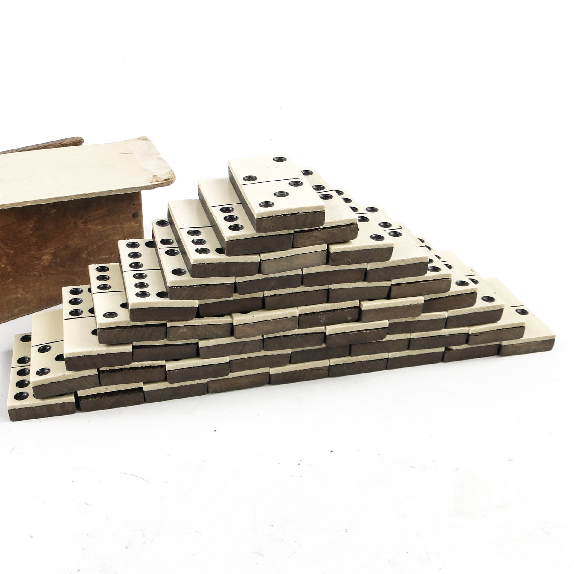 Minimalism domino set, grey plastic, Poland, 1970s - 105616