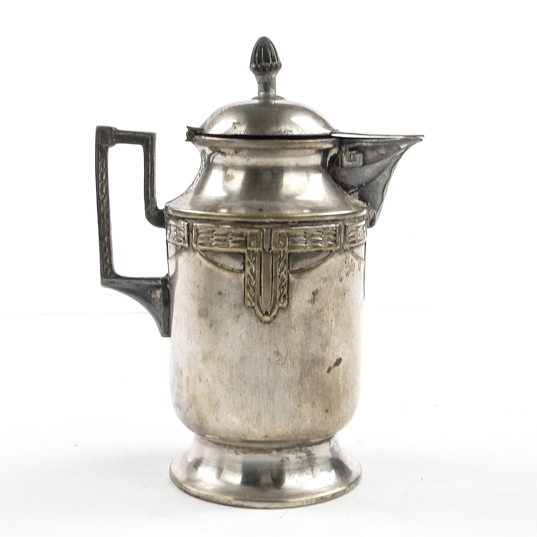 Art Nouveau oil jug, silver-plated brass, pewter, Germany, early 20th c. - 105632