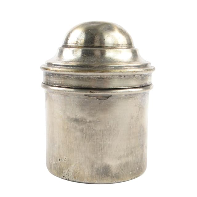 Eclectic pill box, silver-plated brass, Bronowski, Poland, 19th c. - DIMENSION
