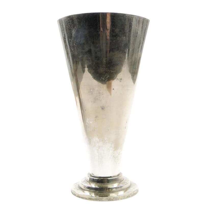 Serwetnik Art Deco, alpacca srebrzona, Szwecja, lata 50.