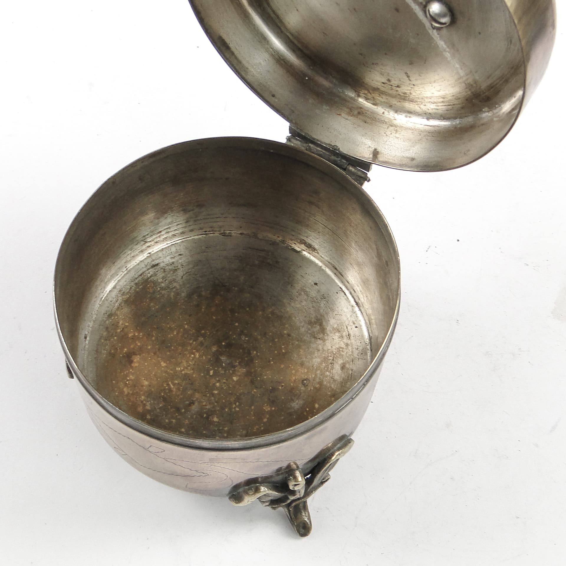 Cukiernica Art Nouveau, mosiądz srebrzony, Węgry, początek XX w. - 105689