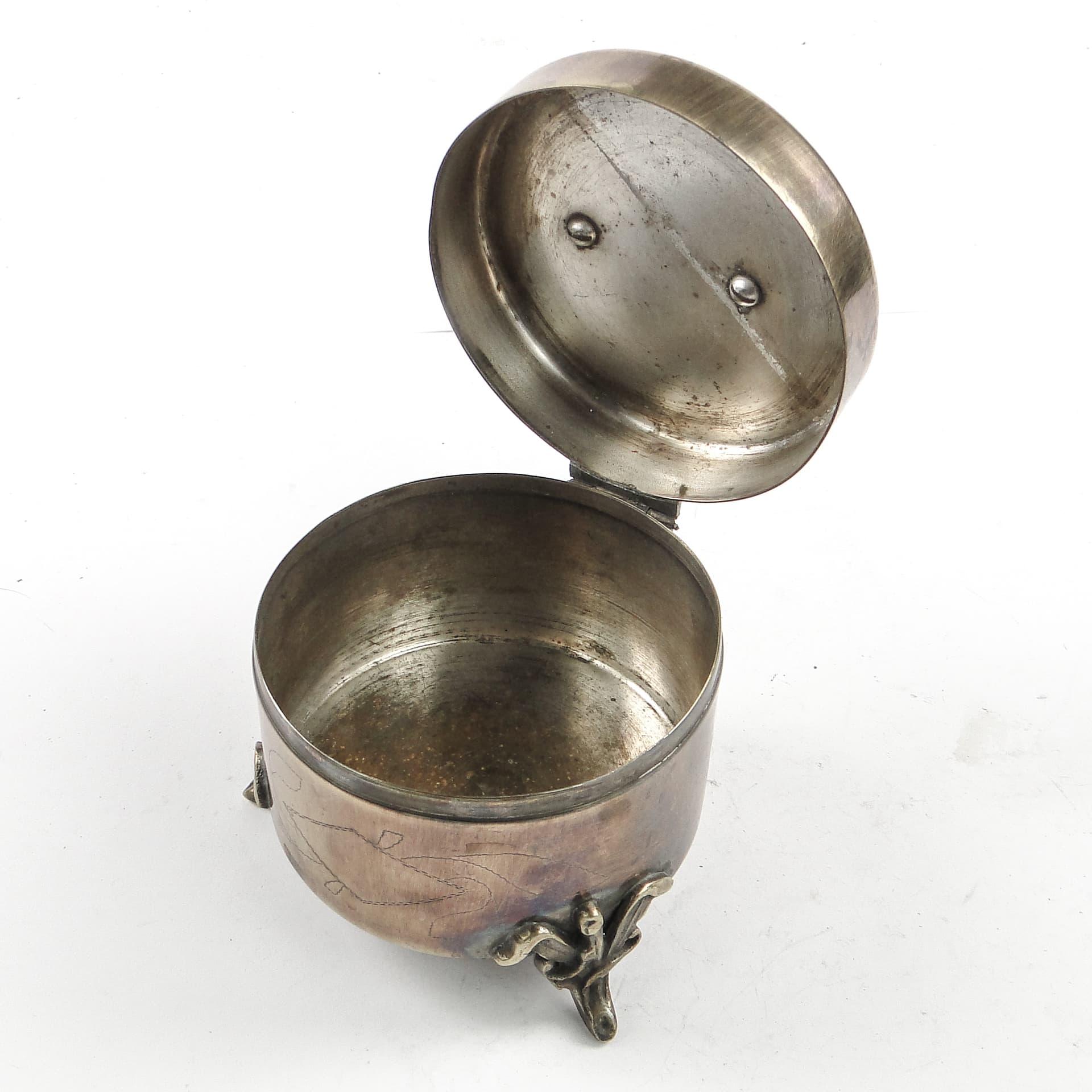 Cukiernica Art Nouveau, mosiądz srebrzony, Węgry, początek XX w. - 105688