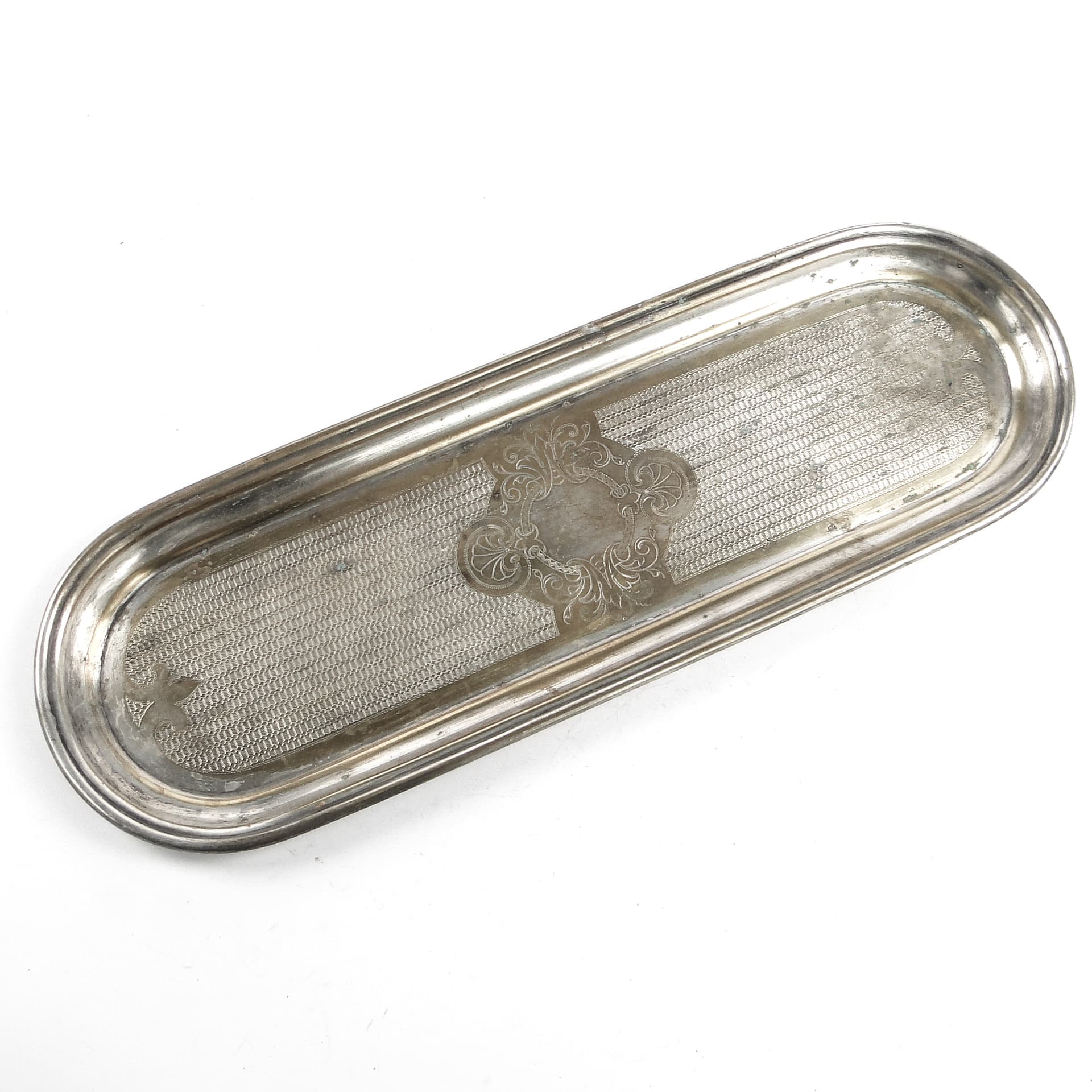 Eclectic glass tray, silver-plated brass, WMF, Germany, 19th c. - 105744