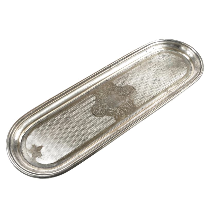 Taca pod kieliszki eklektyczna, mosiądz srebrzony, WMF, Niemcy, XIX w.