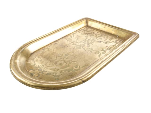 Eclectic samovar tray, brass, Poland, 19th c. - DIMENSION
