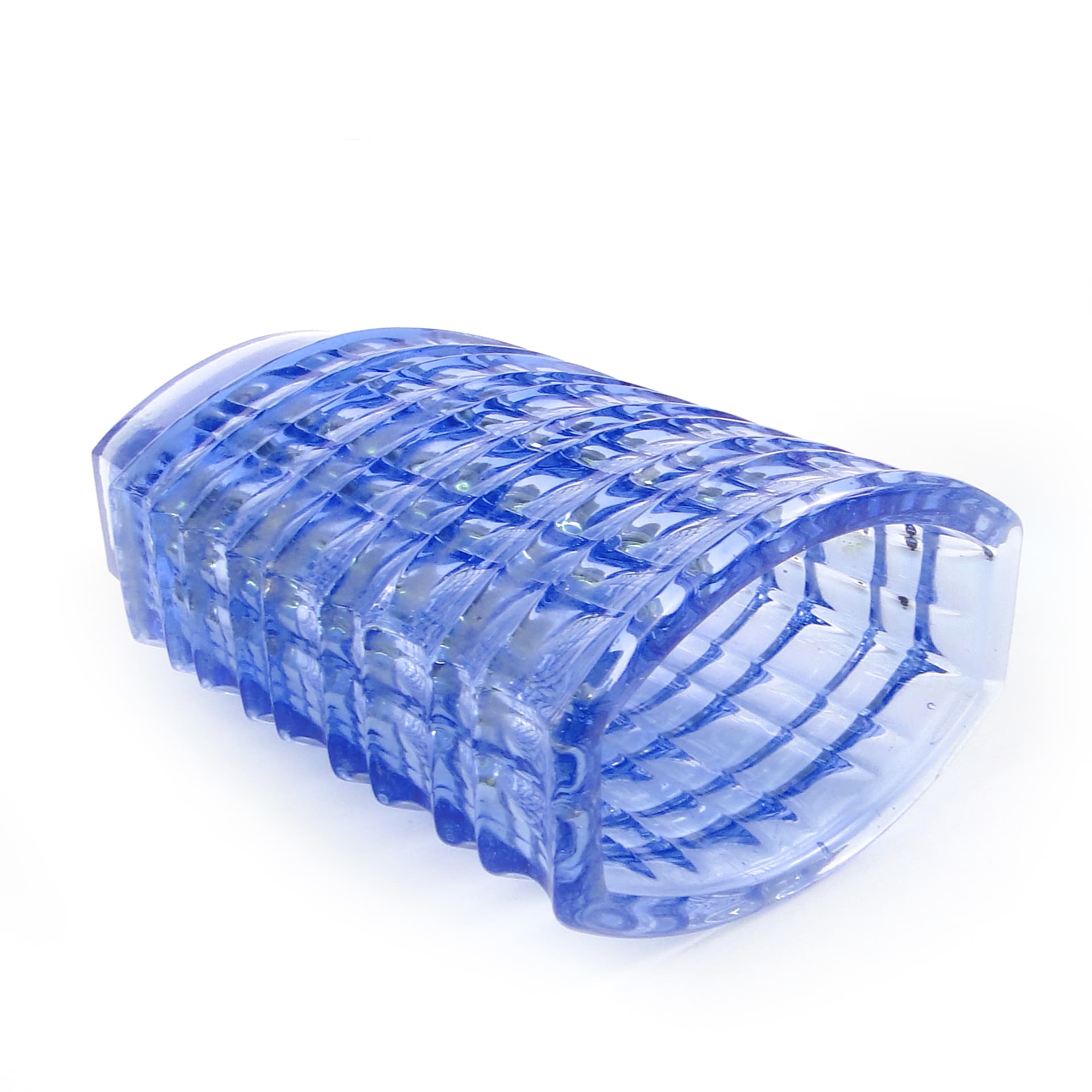 Wazon Optyczny, mid-century modern, szkło transparentne, proj. J. Drost, Ząbkowice, Polska, lata 70. - 105776