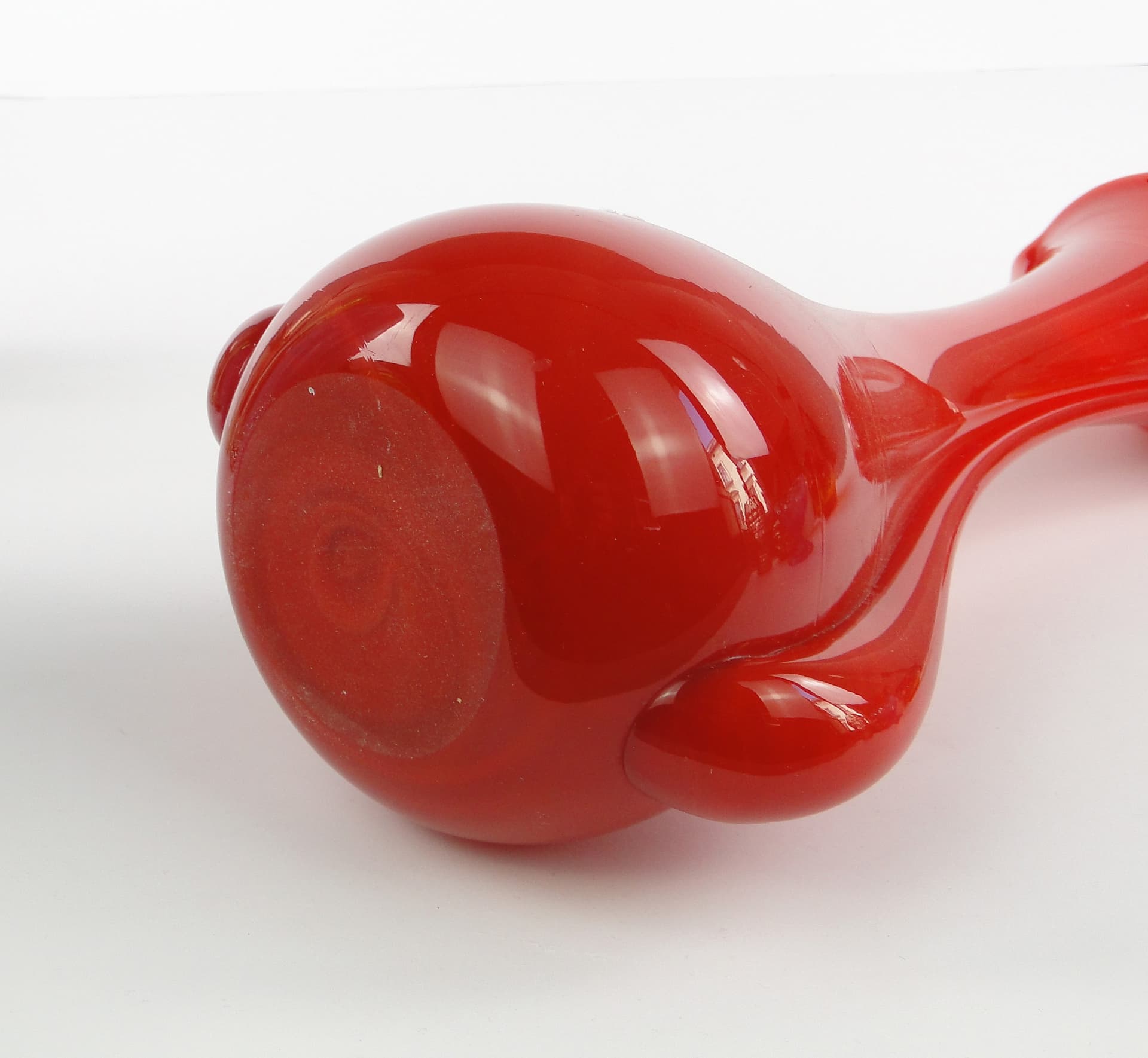 Wazon mid-century modern, szkło czerwone, Polska, lata 70. - 105820