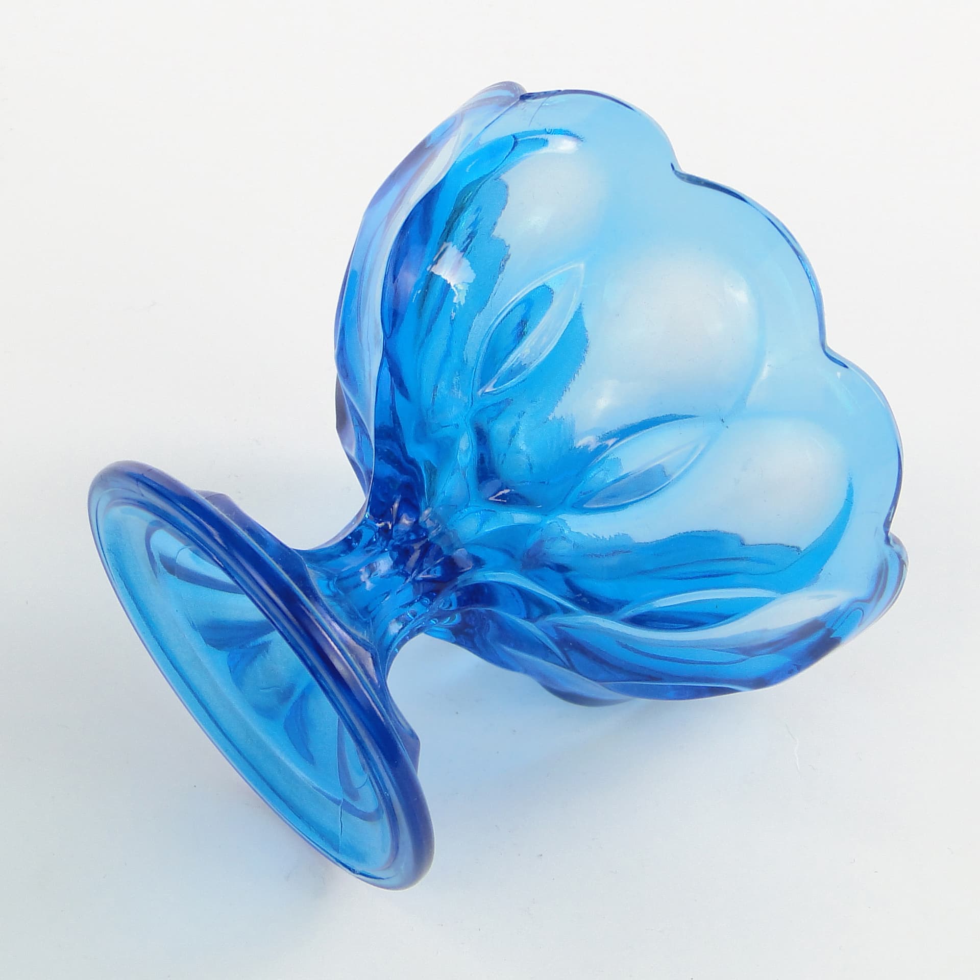 Ring Around compote, mid-century modern, pressed glass, Ząbkowice, Poland, 1950s. - 105888