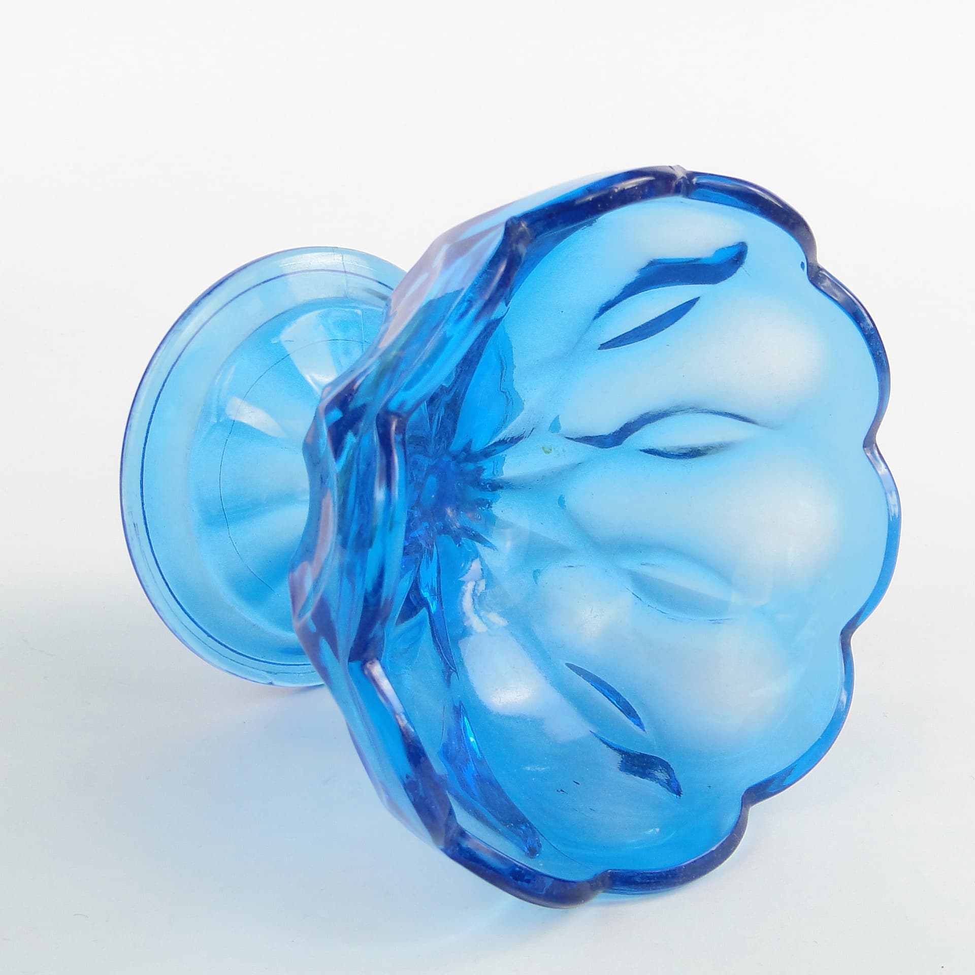 Ring Around compote, mid-century modern, pressed glass, Ząbkowice, Poland, 1950s. - 105890