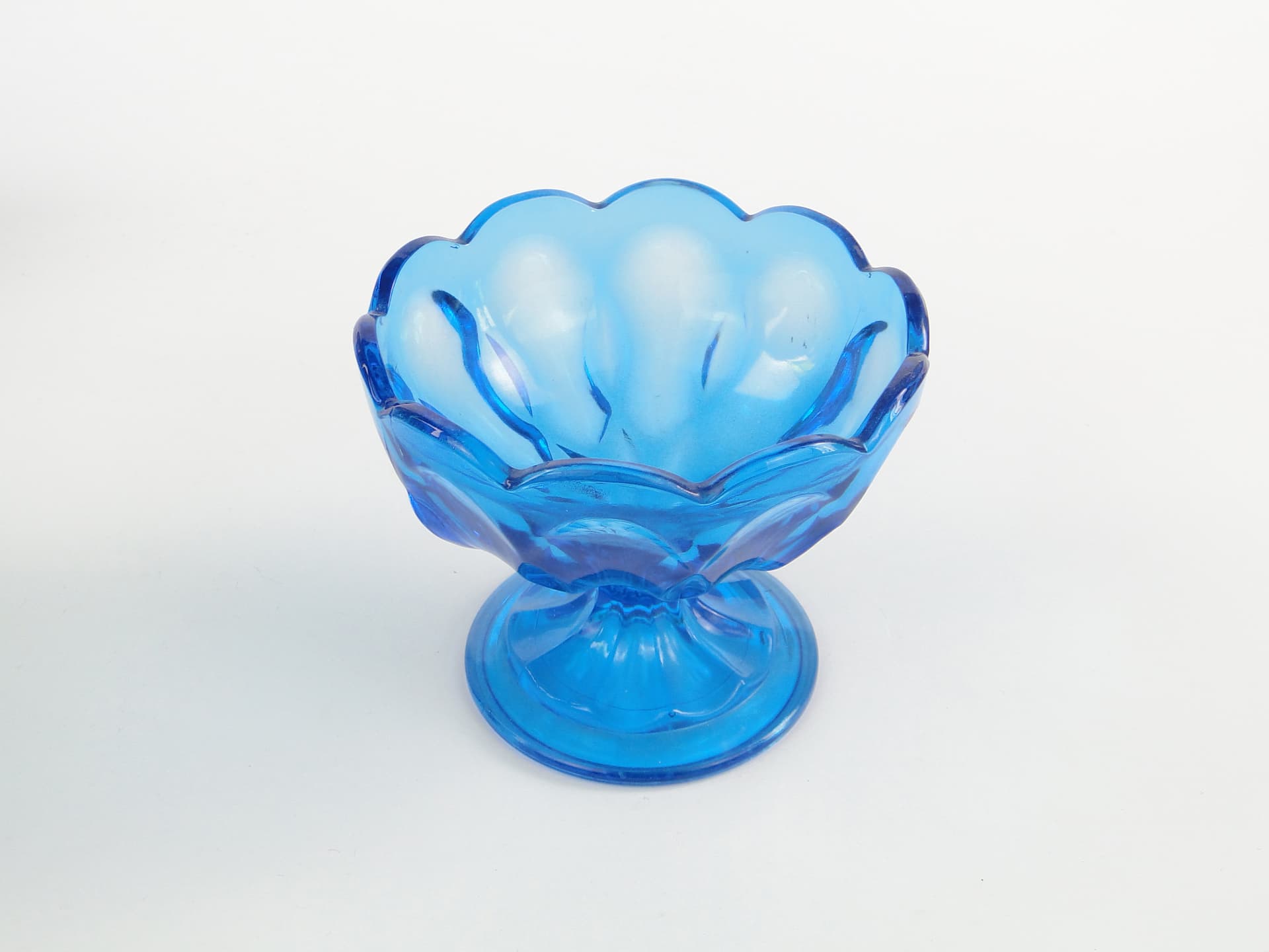 Ring Around compote, mid-century modern, pressed glass, Ząbkowice, Poland, 1950s. - 105886