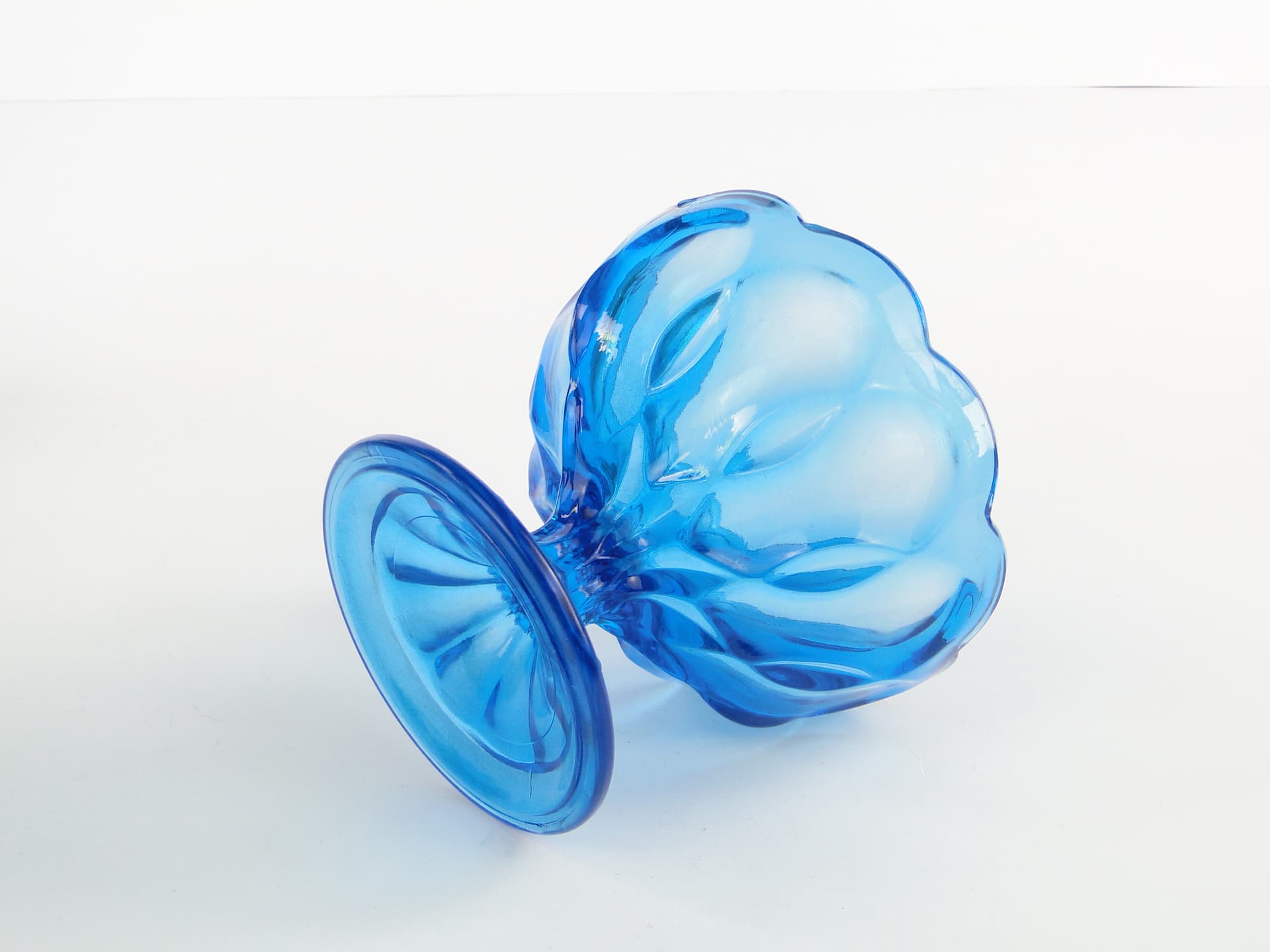 Ring Around compote, mid-century modern, pressed glass, Ząbkowice, Poland, 1950s. - 105887