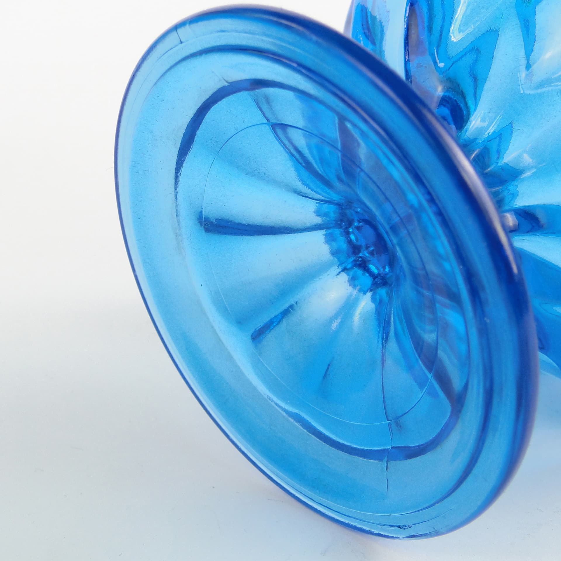 Ring Around compote, mid-century modern, pressed glass, Ząbkowice, Poland, 1950s. - 105889