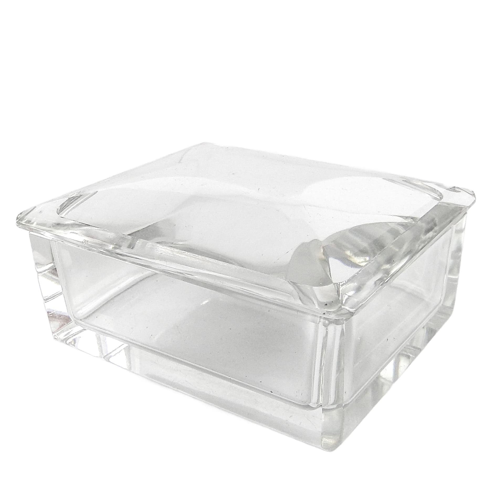 Art Deco Bonbonniere, crystal, Moser, Czechoslovakia, 1930s.