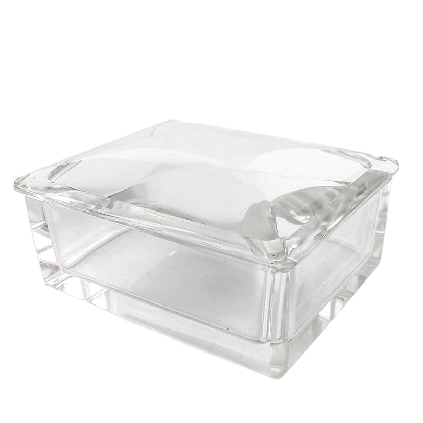 Art Deco Bonbonniere, crystal, Moser, Czechoslovakia, 1930s.