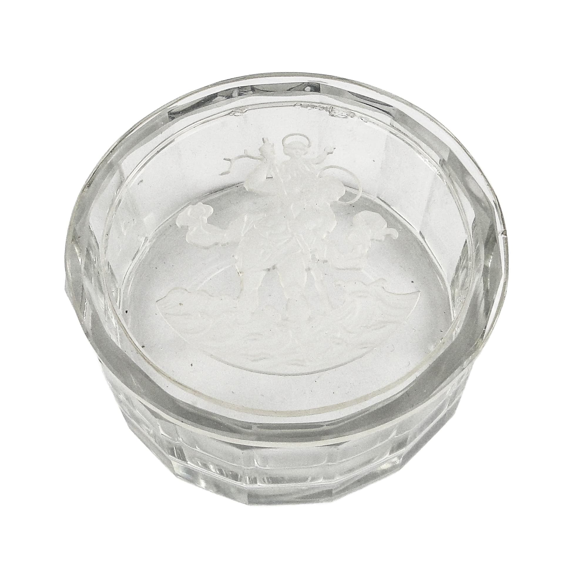 Art Deco bonbonniere, crystal, Czechoslovakia, 1930s.