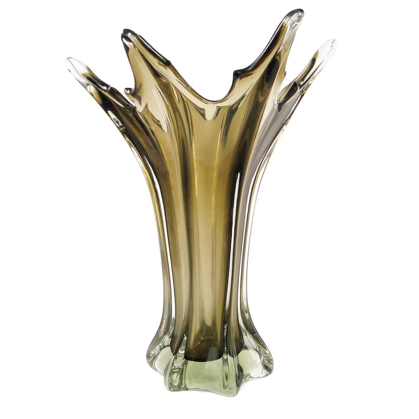 Murano vase, mid-century modern, glass, Italy, 1950s.