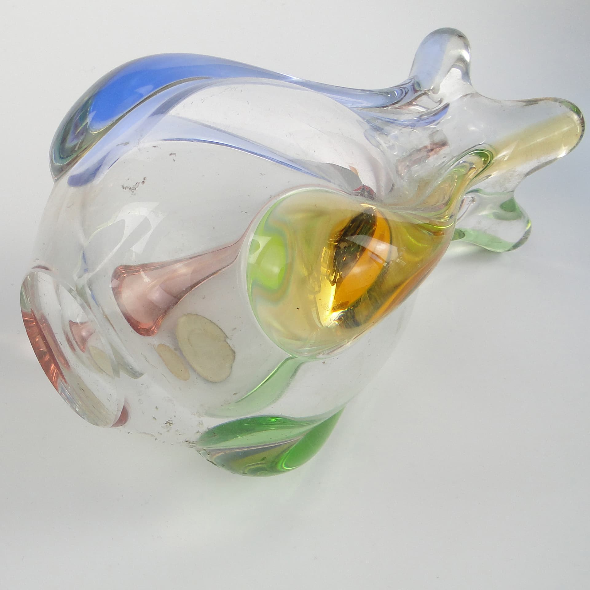 Mid-century modern vase, glass, by H. Mahanovska, Czechoslovakia, 1960s. - 106020