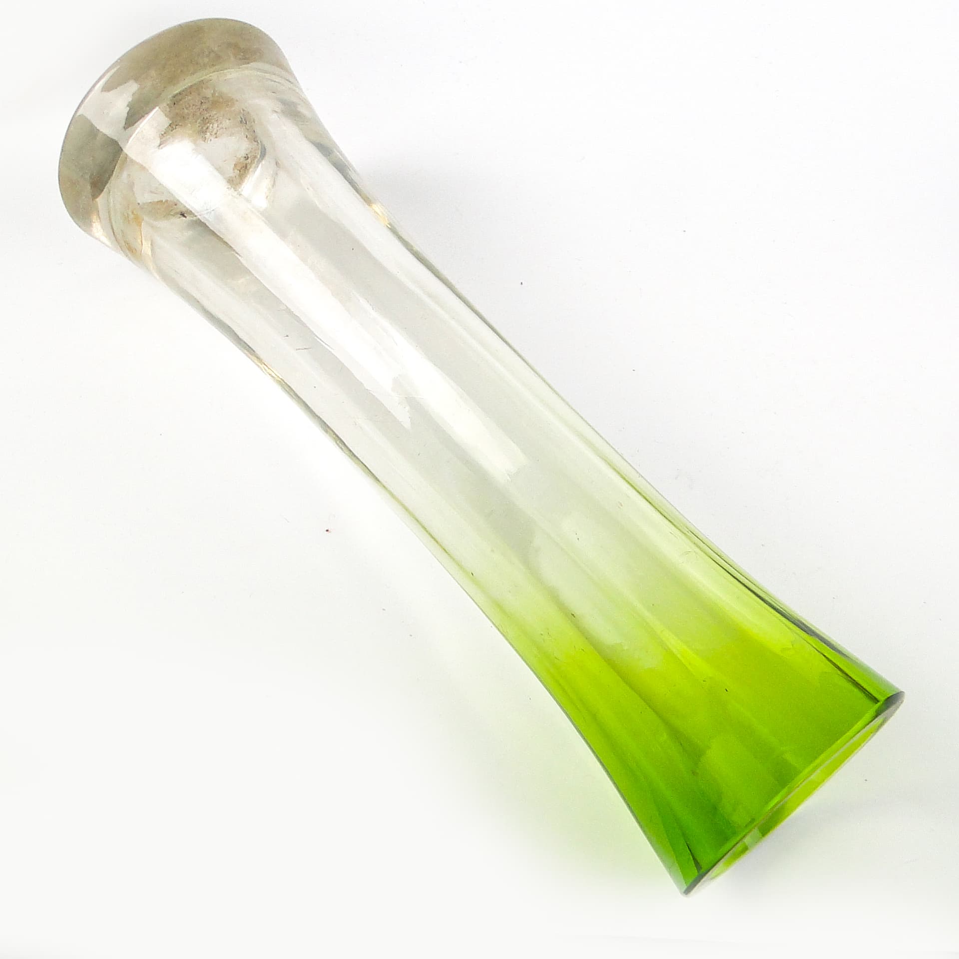 Art Nouveau vase, green glass, France, early 20th c. - 106032