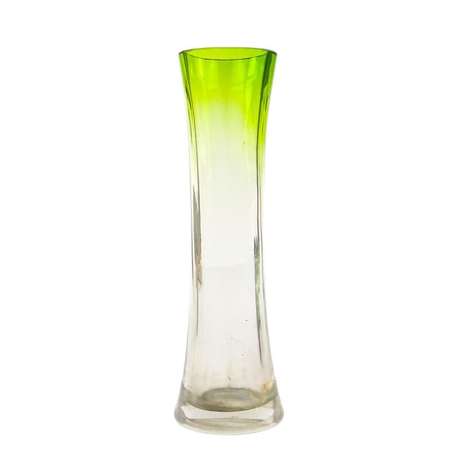 Art Nouveau vase, green glass, France, early 20th c. - DIMENSION