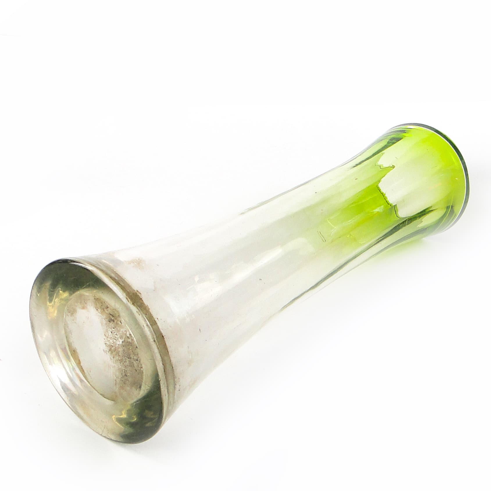 Art Nouveau vase, green glass, France, early 20th c. - 106029