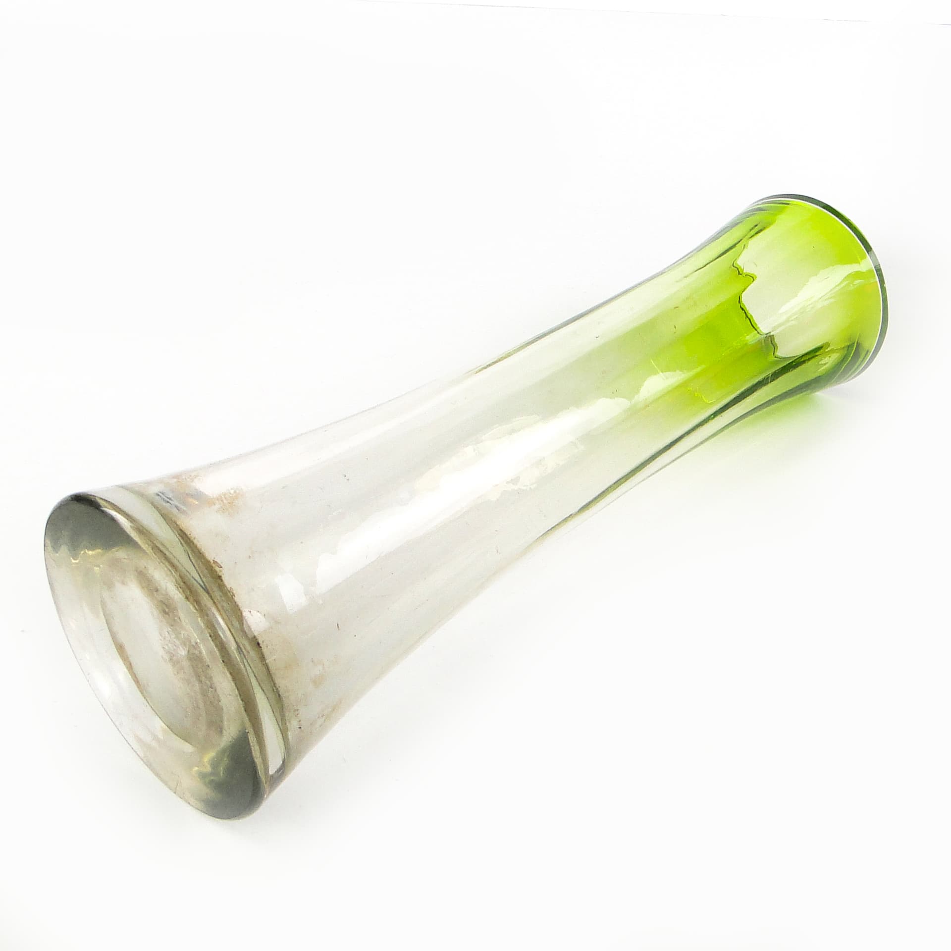 Art Nouveau vase, green glass, France, early 20th c. - 106030