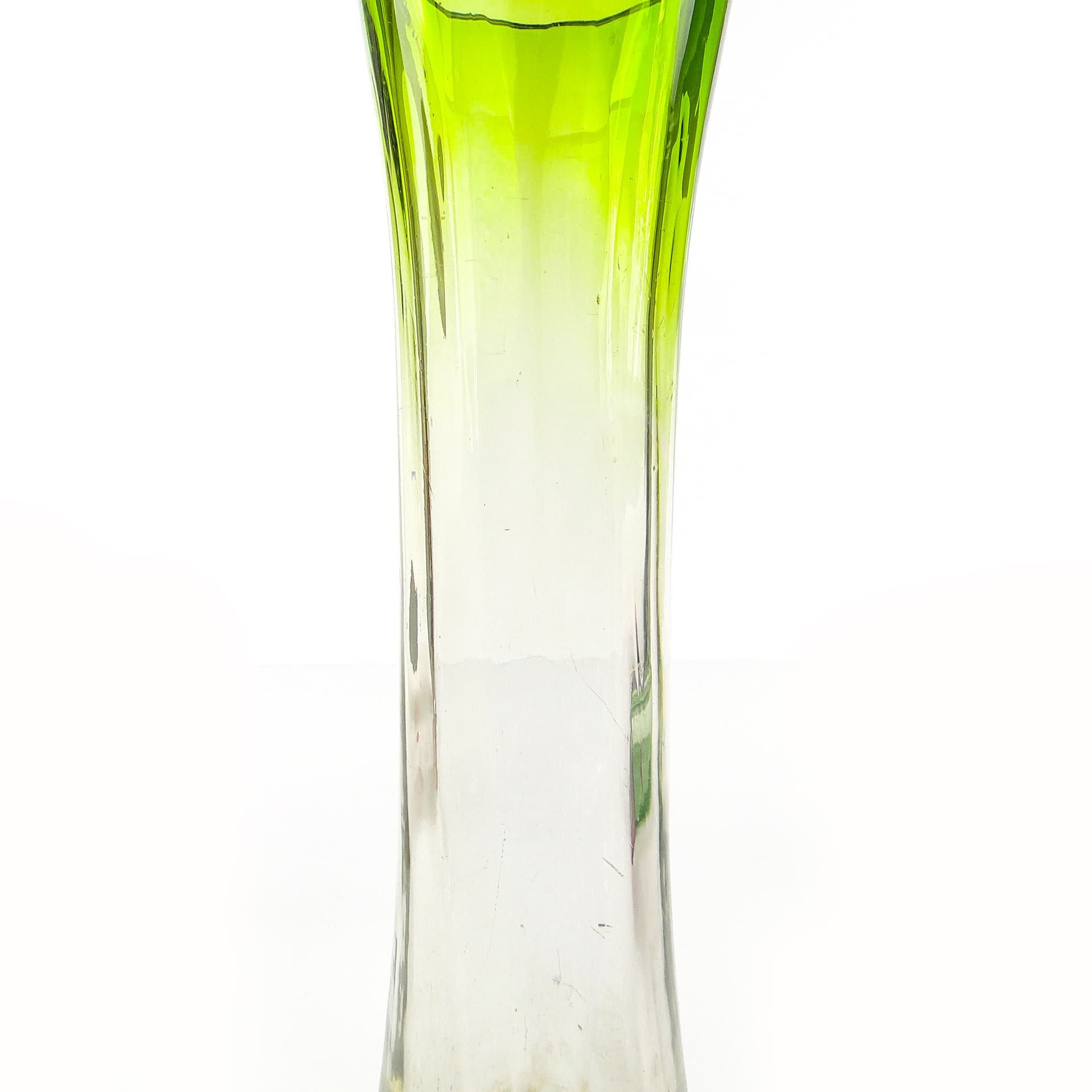 Art Nouveau vase, green glass, France, early 20th c. - 106027