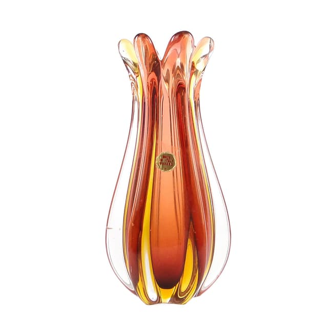 Murano vase, mid-century modern, glass, Italy, 1950s. - DIMENSION
