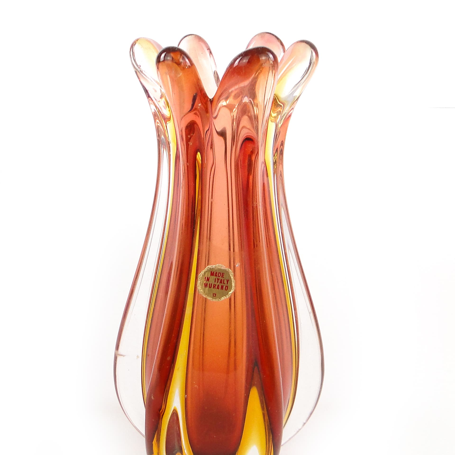 Murano vase, mid-century modern, glass, Italy, 1950s. - 106048